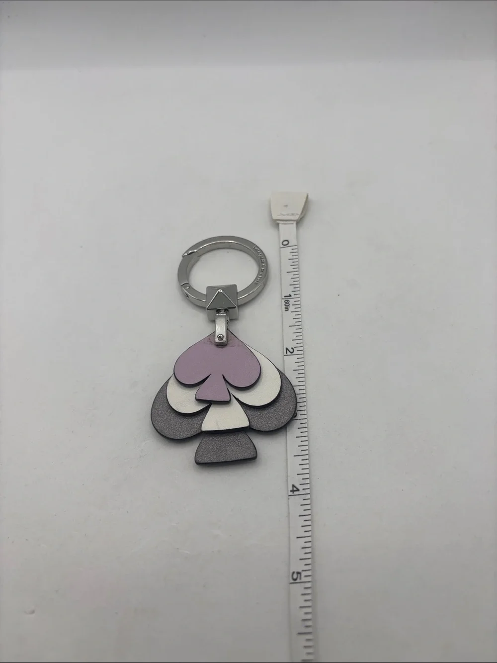 Kate Spade Seaside Stacked Spade Keyfob bag charm layered pastel leather spades